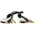 thumbnail image 1 of StarTech 4-in-1 USB Dual Link DVI-D KVM Switch Cable with Audio and Microphone, 6', Black, 1 of 7