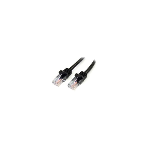 StarTech 45PATCH25BK 25 ft Black UTP Cat5e Snagless Patch Cable