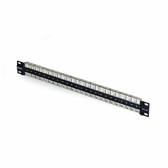 StarTech 48 Port 1U Blank Keystone Patch Panel, Rackmount Cat6 Patch Panel for RJ45 STP Ethernet Network Jacks
