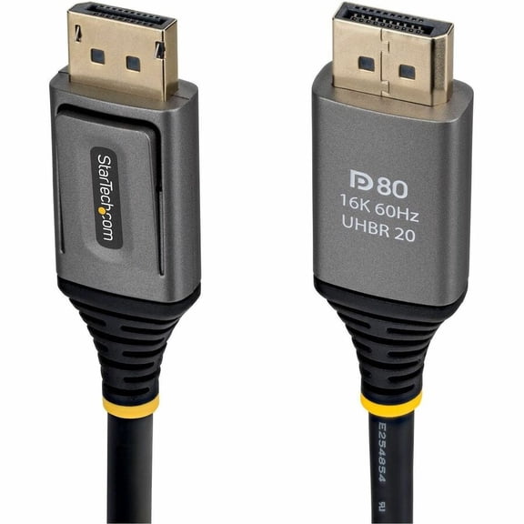 StarTech 5ft DisplayPort 2.1 Cable, VESA Certified DP80 DisplayPort Cable, 10K/8K 60Hz, 16K 60Hz/8K 240Hz w/DSC 1.2a, DP 2.1 Cord