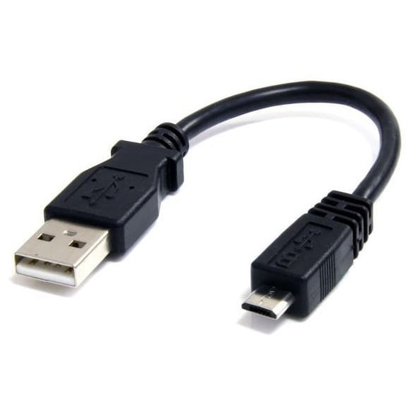 StarTech 6in Micro USB2.0 Type-A to Micro Type-B Cable Black