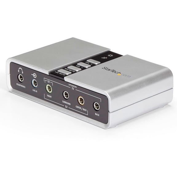 StarTech 7.1 USB Audio Adapter Sound Card with SPDIF Digital Audio - Sound card - 48 kHz - 7.1 - USB 2.0