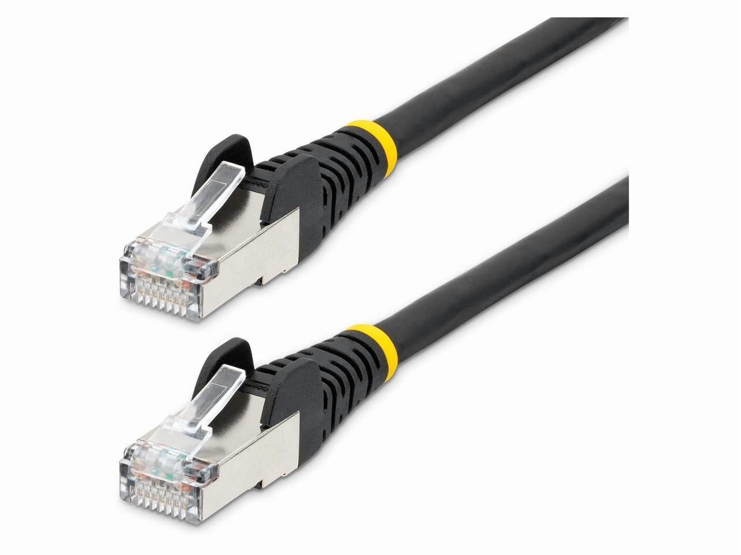 StarTech 8ft CAT6a Ethernet Cable - Low Smoke Zero Halogen (LSZH) - 10 Gigabit 500MHz 100W PoE RJ45 S/FTP Black Network Patch Cord Snagless w/Strain Relief (NLBK-8F-CAT6A-PATCH)