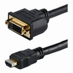 StarTech.com 8 in (20cm) HDMI to DVI Adapter, DVI-D to HDMI (1920x1200p), 10 Pack, HDMI Male to 24 Pin DVI-D Female, Digital Monitor Adapter Cable M/F, HDMI to DVI Display Cord, Black (HDDVIMF8IN10PK)