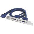 thumbnail image 1 of StarTech  Accessory 2Port USB3.0 A Female-IDC Female Slot Plate Adapter Blue Retail, 1 of 1