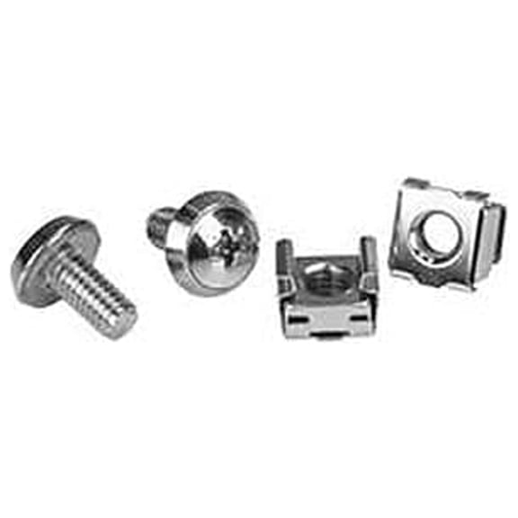 StarTech CABSCRWM620 StarTech.com Rack Screws - 20 Pack - Installation Tool - 12 mm M6 Screws - M6 Nuts - Cabinet Mounting Screws and Cage Nuts