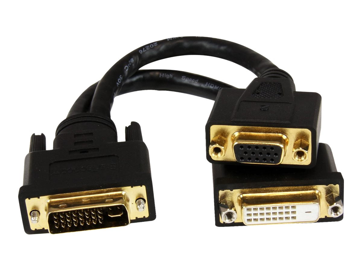 StarTech CB DVI92030202L 8 DVII M to DVID F VGA F Wyse DVI Splitter Cable