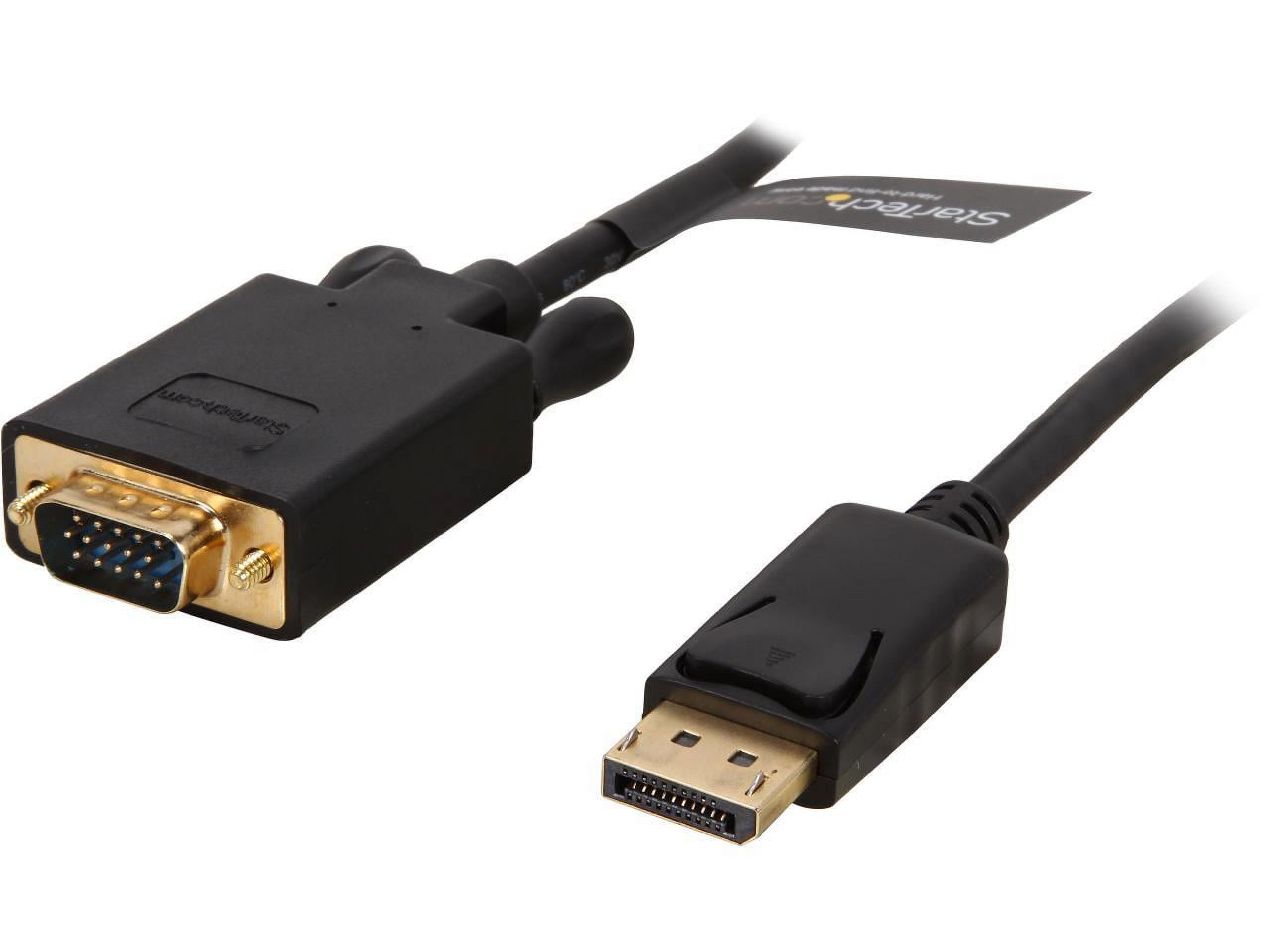 StarTech DP2VGAMM3B 3 ft. DisplayPort to VGA Adapter Cable - DP to VGA Video Converter - Active DisplayPort to VGA Cable for PC 1920 x 1200 - Black - image 1 of 3