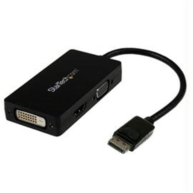 StarTech  DisplayPort to VGA-DVI-HDMI Adapter 3 in 1 DisplayPort Converter Black