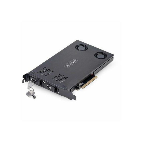 StarTech Dual-Bay M.2 NVMe SSD to PCIe x8 Removable Mobile Rack  2M2-REMOVABLE-PCIE