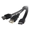 thumbnail image 1 of StarTech ESATAUSBBO3 StarTech.com 3 ft Power eSATA Male to eSATA Male and USB A Female Cable - Male eSATA - Female eSATA, 1 of 1