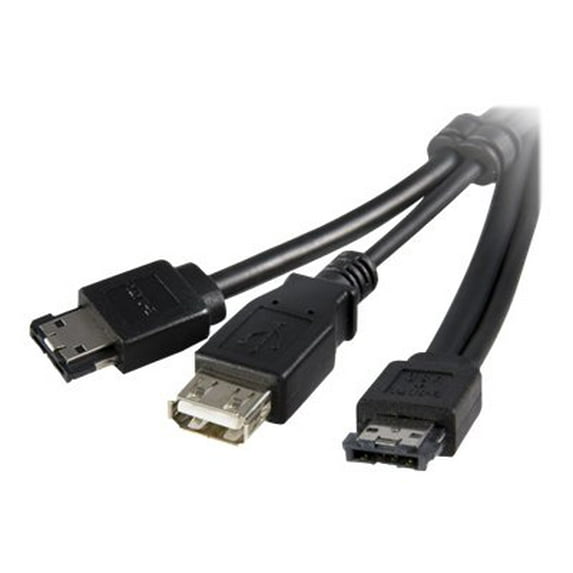 StarTech ESATAUSBBO3 StarTech.com 3 ft Power eSATA Male to eSATA Male and USB A Female Cable - Male eSATA - Female eSATA