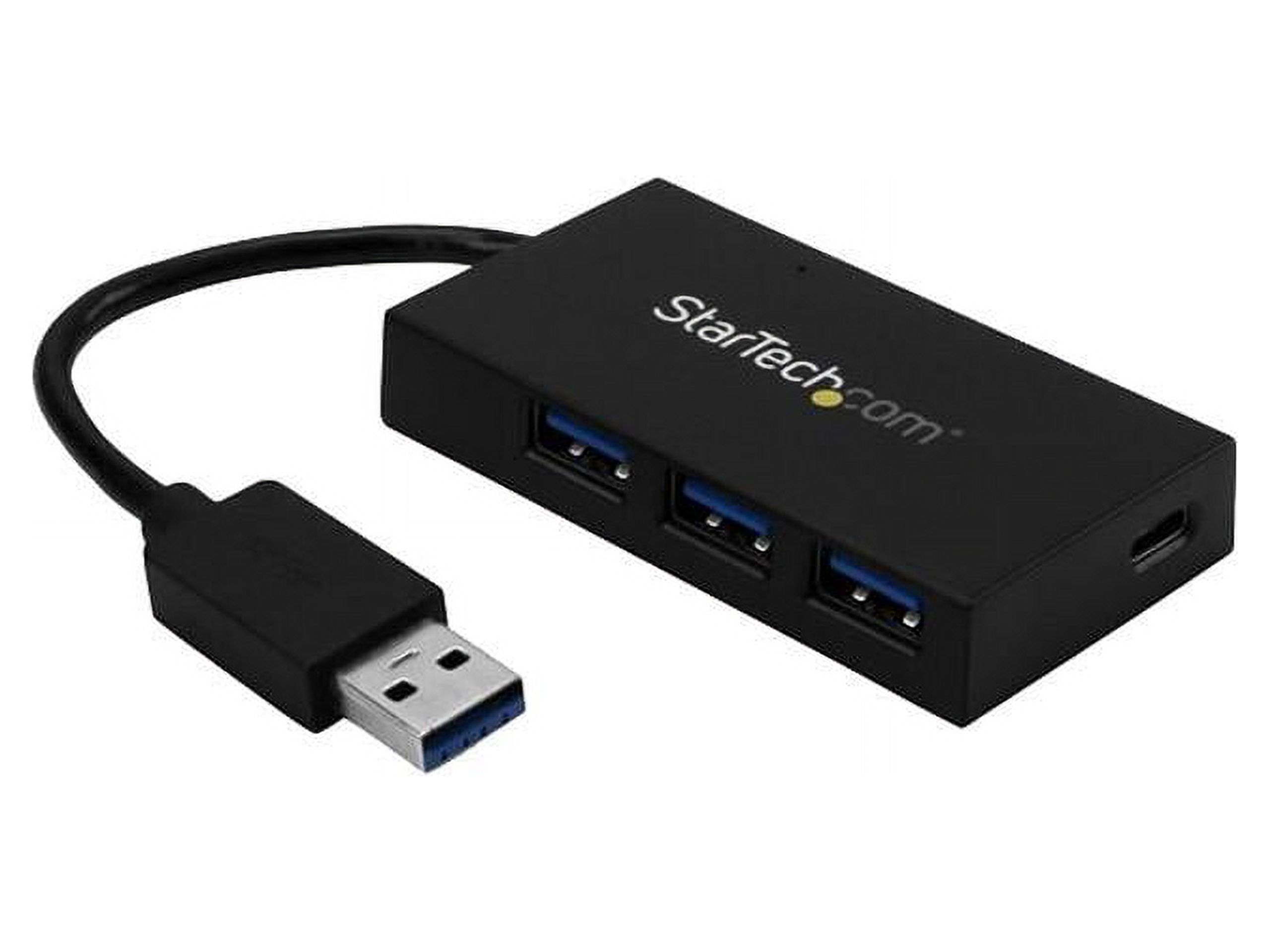 StarTech HB30A3A1CSFS 4 Port USB Hub - USB 3.0 - USB A to 3 x USB A and 1 x USB C - Includes Power Adapter - USB Port Expander - USB Port Hub - image 1 of 5
