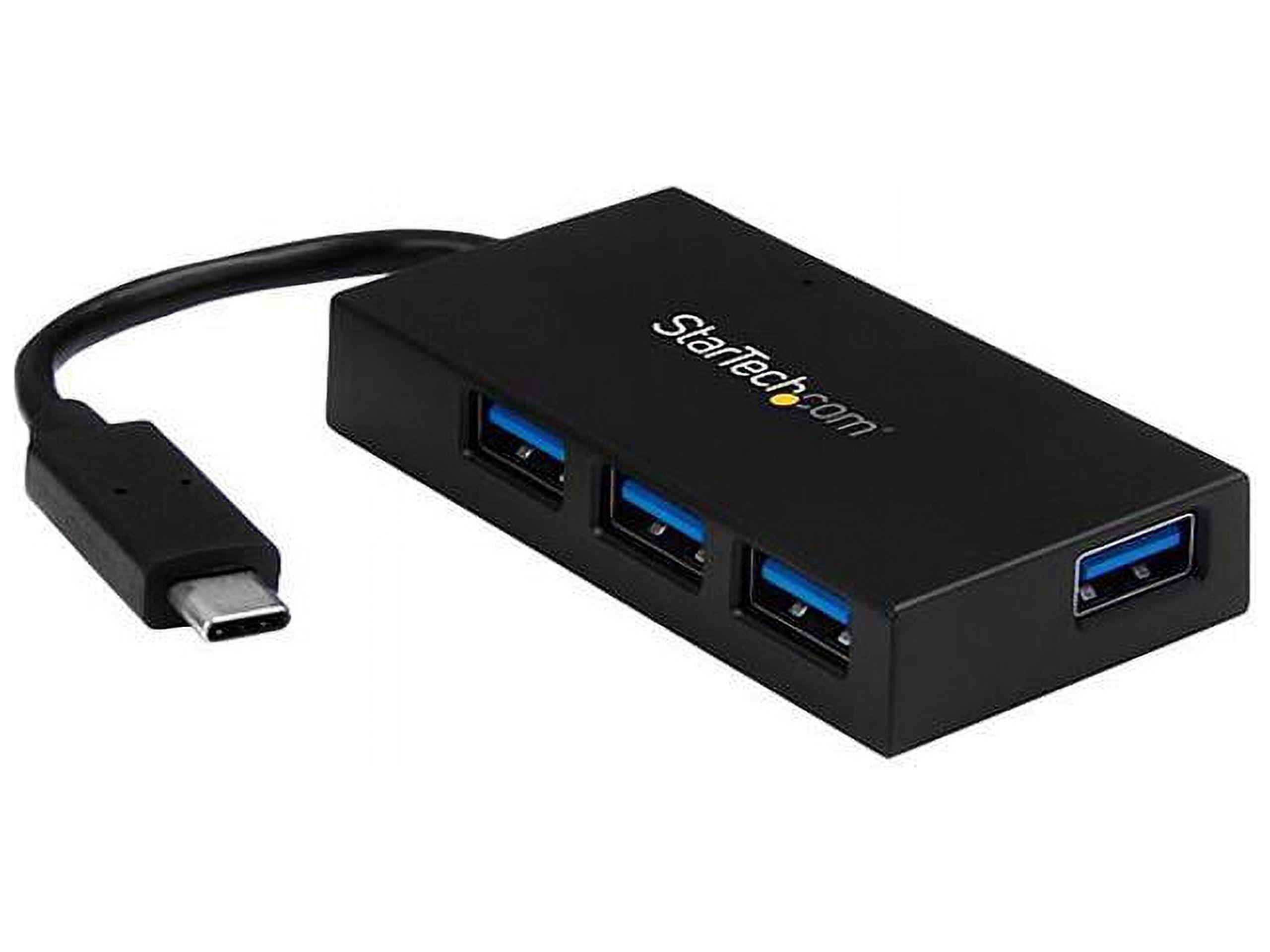 StarTech HB30C4AFS 4 Port USB C Hub - C to 4 x A - USB 3.0 Hub - 4 Port USB Hub with Power Adapter - USB C to USB Adapter - USB Multiport Hub - image 1 of 5