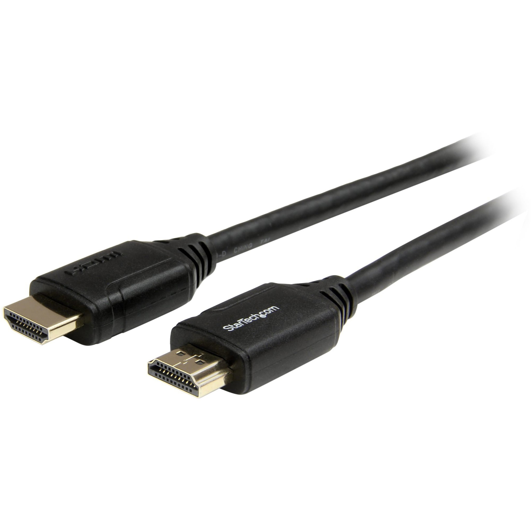 StarTech HDMM2MP 2m 6 ft Premium High Speed HDMI Cable with Ethernet - 4K 60Hz - Premium Certified HDMI Cable - HDMI 2.0 - 30AWG