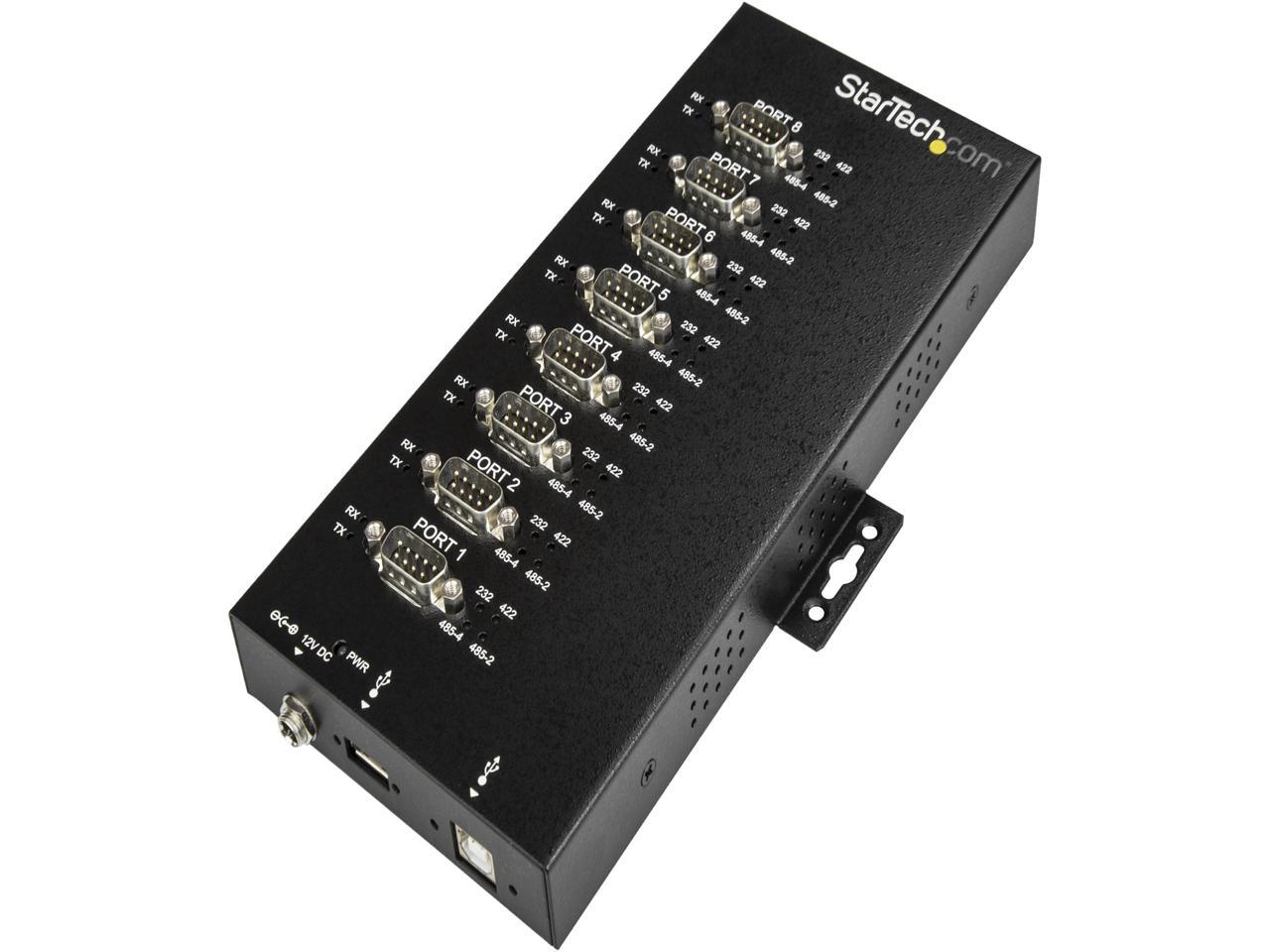 StarTech ICUSB234858I USB to RS-232/422/485 Serial Adapter - 8 Port - Industrial - 15 kV ESD Protection - USB to Serial Adapter - USB to Serial Hub - image 1 of 5