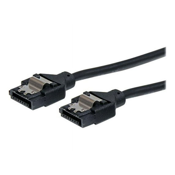 StarTech LSATARND18 StarTech.com 18in Latching Round SATA Cable - 1 x Male SATA - 1 x Male SATA - Black