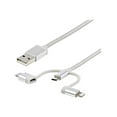 thumbnail image 1 of StarTech 1m (3ft) USB Multi-Charger Cable - Lightning, USB-C, Micro-B, 1 of 10