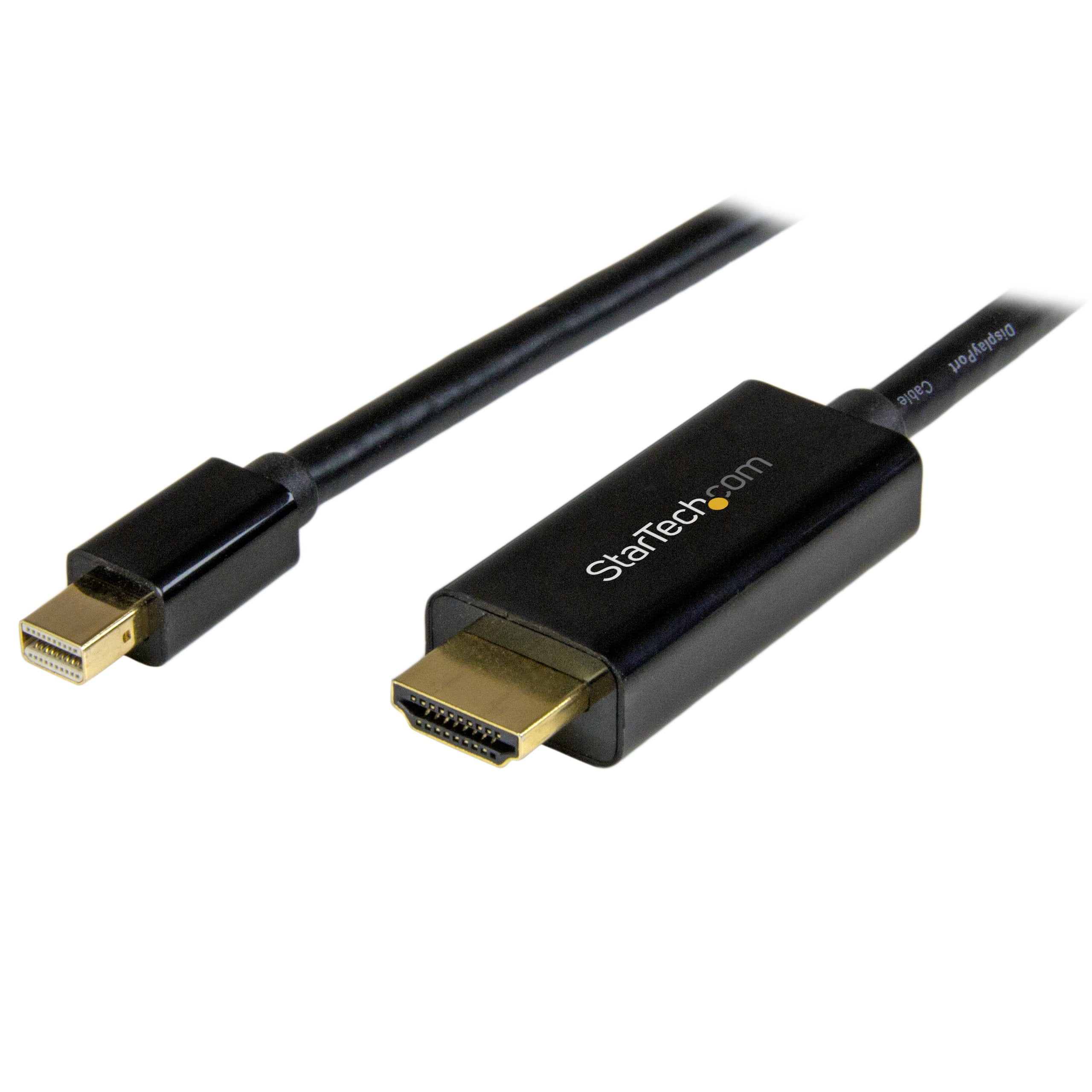 StarTech 3' Mini DisplayPort to HDMI Converter Cable, Black