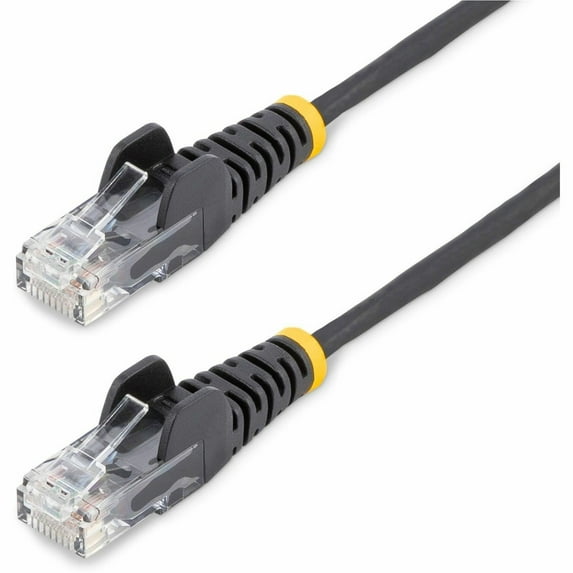 StarTech.com 6ft CAT6 Cable, Slim CAT6 Patch Cord, Black, Snagless RJ45 Connectors, Gigabit Ethernet Cable, 28 AWG, LSZH (N6PAT6BKS)