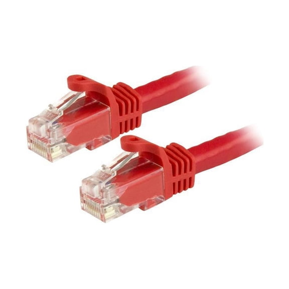 StarTech 1ft CAT6 Ethernet Cable - Red CAT 6 Gigabit Ethernet Wire -250Mhz 100W PoE RJ45 UTP Network Patch Cord Snagless with Strain Relief (N6PATCH1RD)