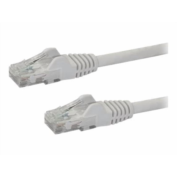 StarTech 30ft CAT6 Ethernet Cable - White CAT 6 Gigabit Ethernet Wire -250Mhz 100W PoE RJ45 UTP Network Patch Cord Snagless with Strain Relief (N6PATCH30WH)