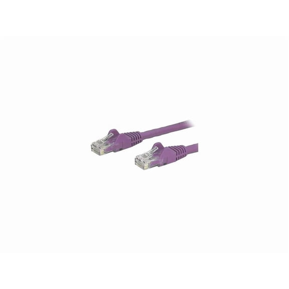 StarTech 9ft CAT6 Ethernet Cable - Purple CAT 6 Gigabit Ethernet Wire -250Mhz 100W PoE RJ45 UTP Network Patch Cord Snagless with Strain Relief (N6PATCH9PL)