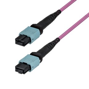 StarTech 2m [6.6ft] MTP/MPO Fiber Optic Cable, 12F Type-B, OS2 Single Mode MTP/APC Female Fiber Jumper, 9/125, OFNP Plenum (os2mtp12bofnp2m)