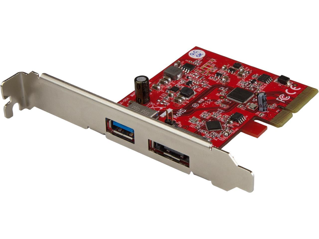 Startech pexusb311a1e usb 3 1 pcie card 2 port 1 x usb a and 1 x