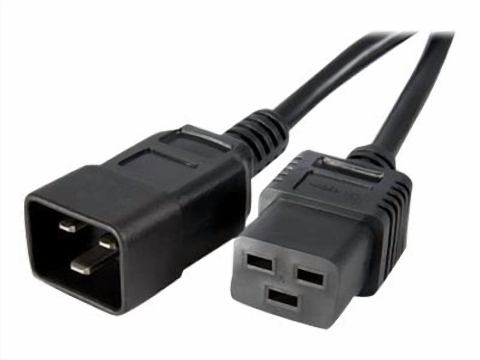 StarTech PXTC19C201 StarTech.com 1 ft Computer Power Cord - C19 to C20 - 1ft
