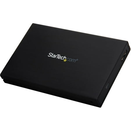 StarTech.com S2510BMU33 Aluminum / Plastic 2.5" Black SATA III External Hard Drive Enclosure with UASP