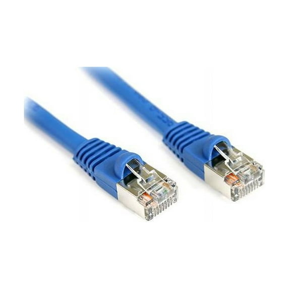 StarTech S45PATCH3BL 3 ft Cat5e Blue Snagless Shielded RJ45 F/UTP Cat 5e Patch Cable - 3ft Patch Cord