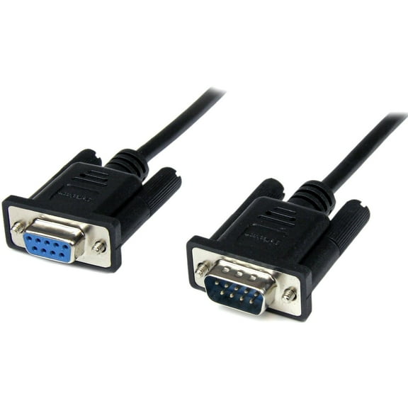 StarTech.com Model SCNM9FM2MBK 6.56 ft 2m Black DB9 RS232 Serial Null Modem Cable F/M