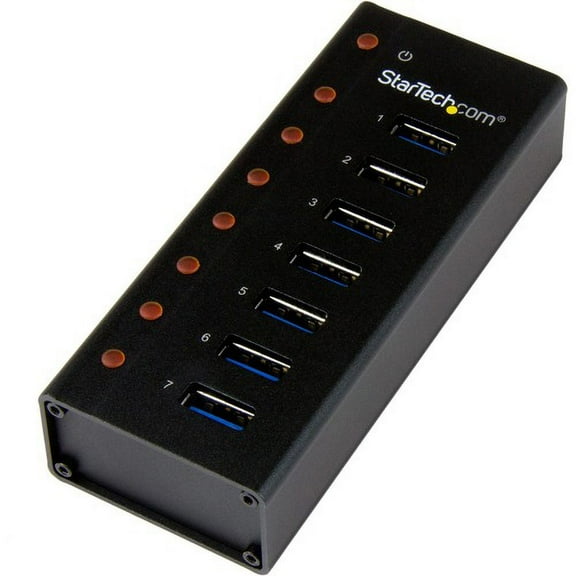 StarTech ST7300U3M StarTech.com 7 Port USB 3.0 Hub - Desktop or Wall-mountable Metal Enclosure - USB - External - 7 USB Port(s) - 7 USB 3.0 Port(s)