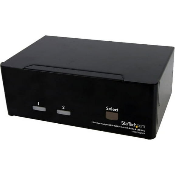 StarTech SV231DPDDUA StarTech.com 2 Port Dual DisplayPort USB KVM Switch with Audio & USB 2.0 Hub - 2 Port