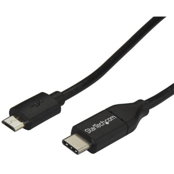 StarTech USB2CUB1M USB C to Micro USB Cable - 3 ft. / 1m - USB 2.0 Cable - Micro USB Cord - Micro B USB C Cable - USB 2.0 Type C