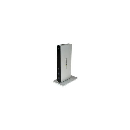 StarTech.com - DVI Dual-Monitor USB 3.0 Docking Station - Black / Silver