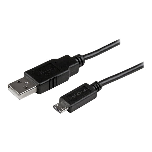 StarTech USBAUB15CMBK 15cm (6in) Mobile Charge Sync USB to Slim Micro USB Cable for Smartphones and Tablets - A to Micro B