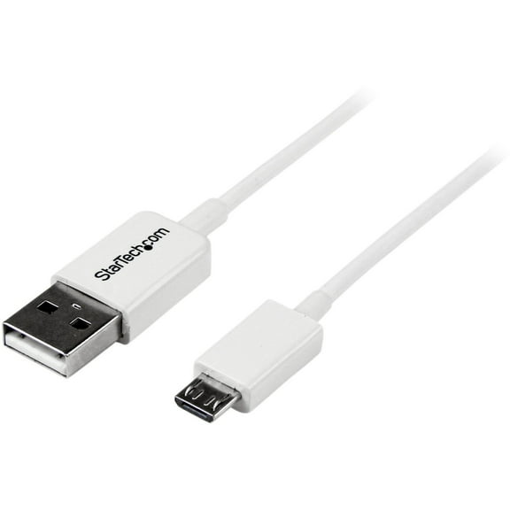 StarTech 0.5m White Micro USB Cable A to Micro B USBPAUB50CMW