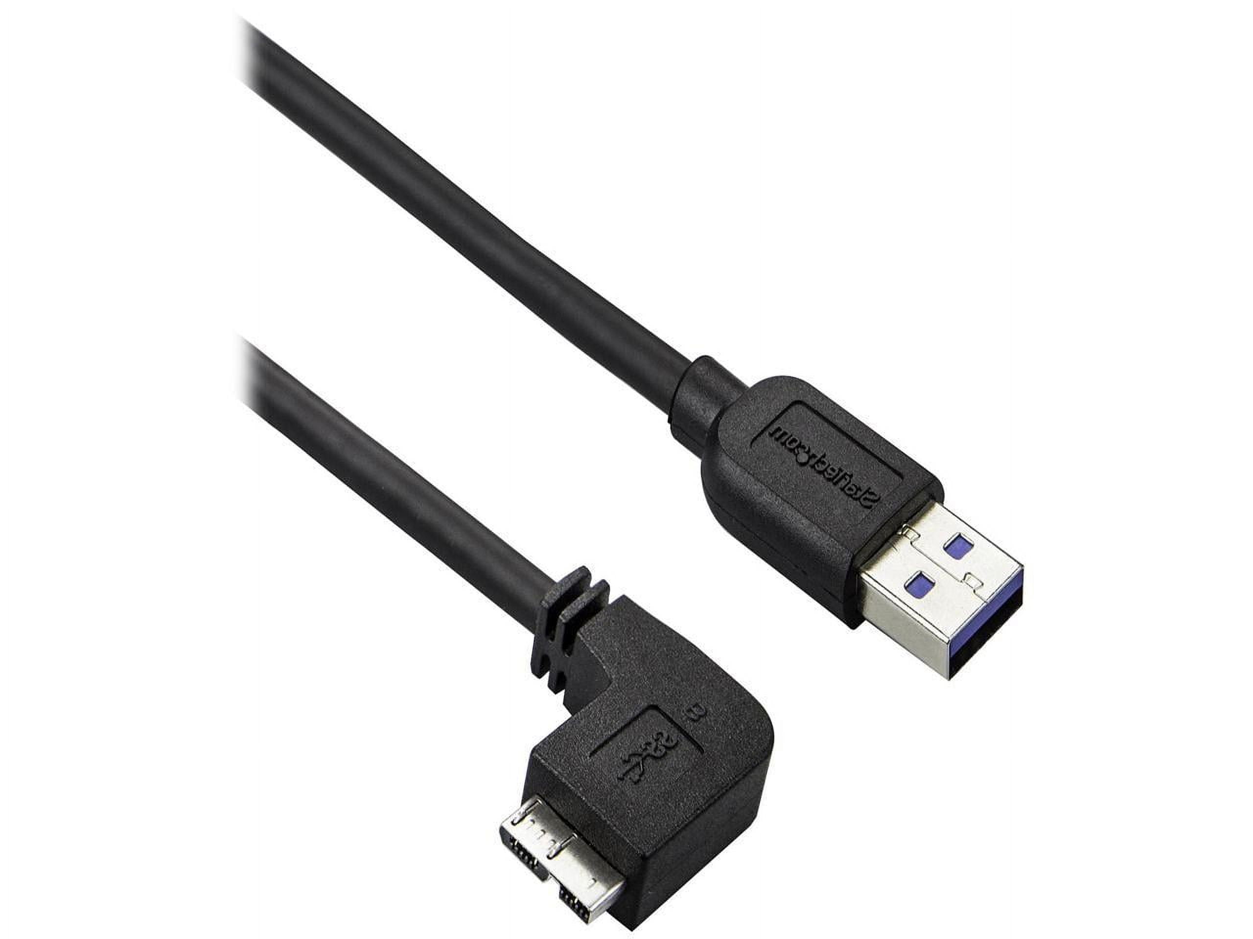 0.5m 1.5ft Black USB 3.0 Micro B Cable - USB 3.0 Cables, Cables