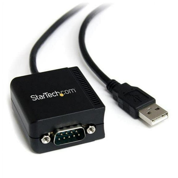 StarTech.com 1 Port FTDI USB to Serial RS232 Adapter Cable with COM Retention, Black