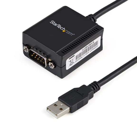 StarTech.com USB to Serial Adapter - 1 port - USB Powered - FTDI USB UART Chip - DB9 (9-pin) - USB to RS232 Adapter