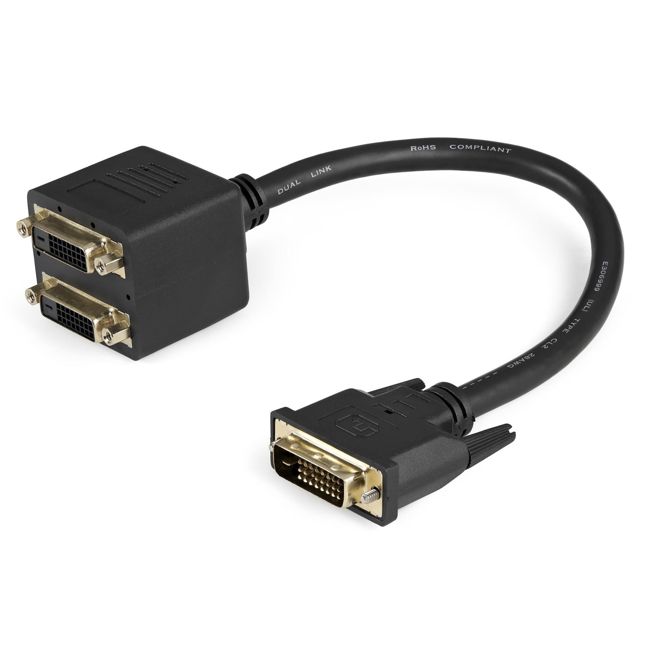 StarTech 1 ft DVI-D to 2x DVI-D Digital Video Splitter Cable - M/F ...