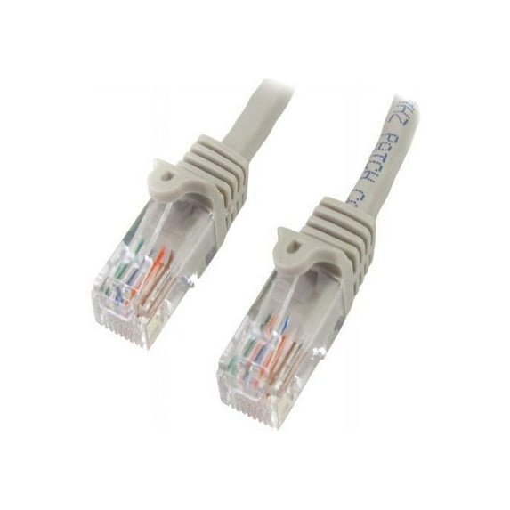 StarTech.com 1 ft Gray Snagless Cat5e UTP Patch Cable