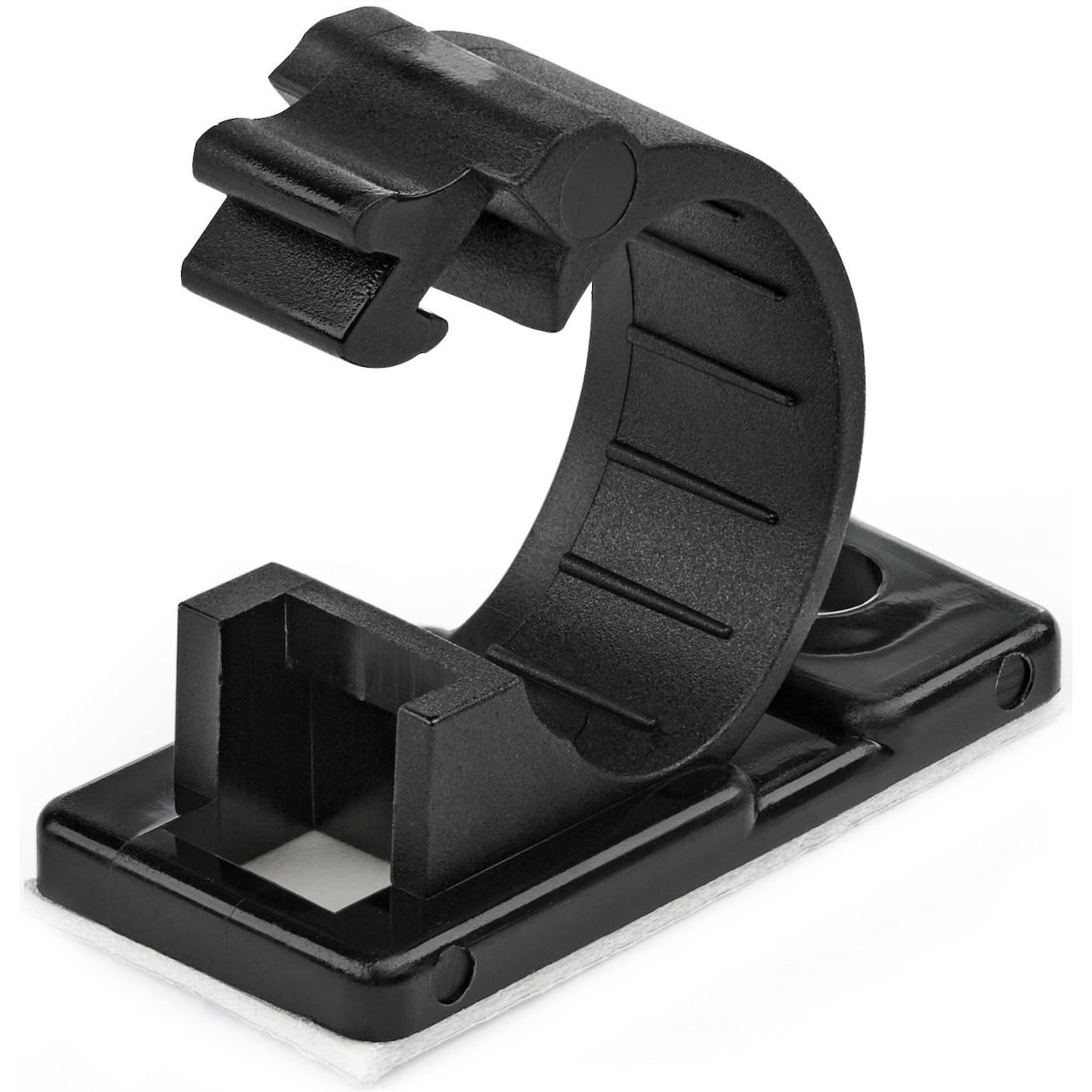 Startech.com 100 Adhesive Cable Management Clips Black, Network/ethernet/office Desk/computer Cord Organizer, Sticky Cable/wire Holders, Nylon Self Adhesive Clamp Ul/94v-2 Fire Rated - Nylon 66