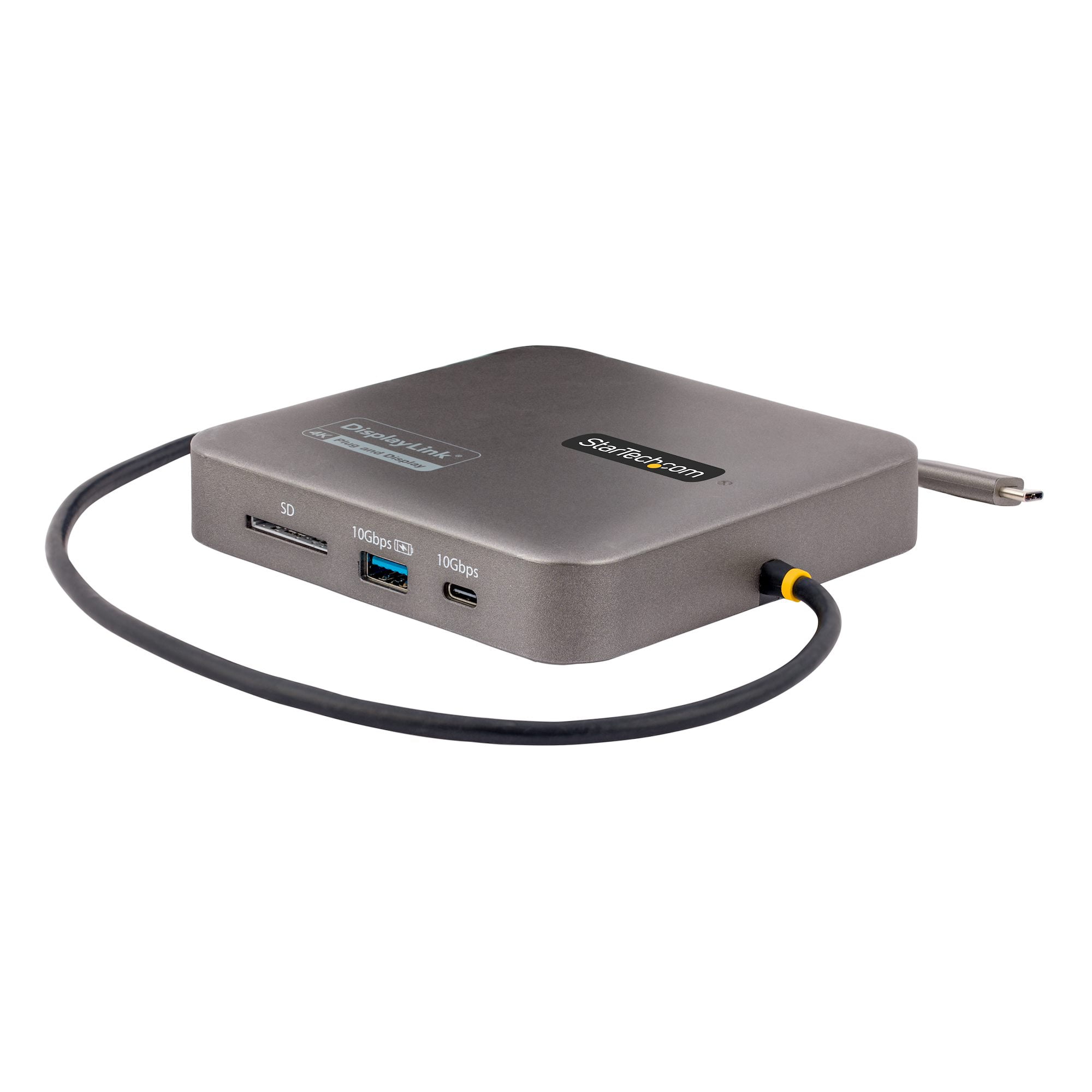 StarTech.com 102BUSBCMULTPRT USB 3.2 (Gen 2) - SD, (MMC) - 100W - Space Gray - Type C Docking Station for Notebook/Tablet/Monitor/Workstation/Desktop PC/Smartphone