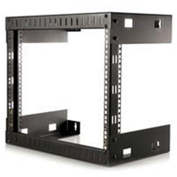 StarTech.com 12 in. 8U Open Frame Wall Mount Equipment Rack - Black - 12 in. Depth