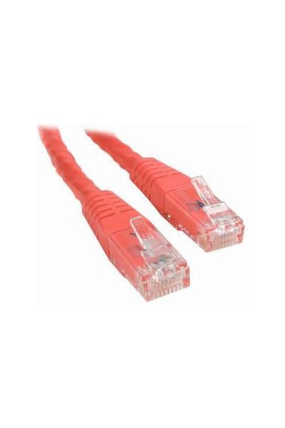 StarTech 15ft CAT6 Ethernet Cable - Red CAT 6 Gigabit Ethernet Wire -250Mhz 100W PoE RJ45 UTP Molded Network Patch Cord with Strain Relief (C6PATCH15RD)
