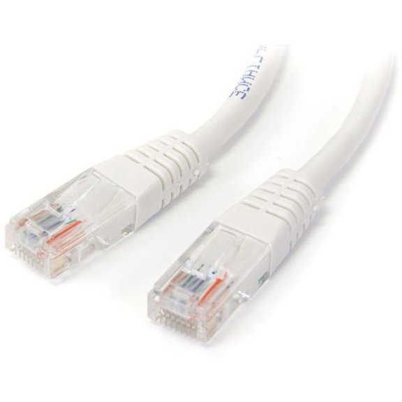 StarTech 15m Cat5e White Molded RJ45 UTP Cat 5e Patch Cable, 15 m Patch Cord