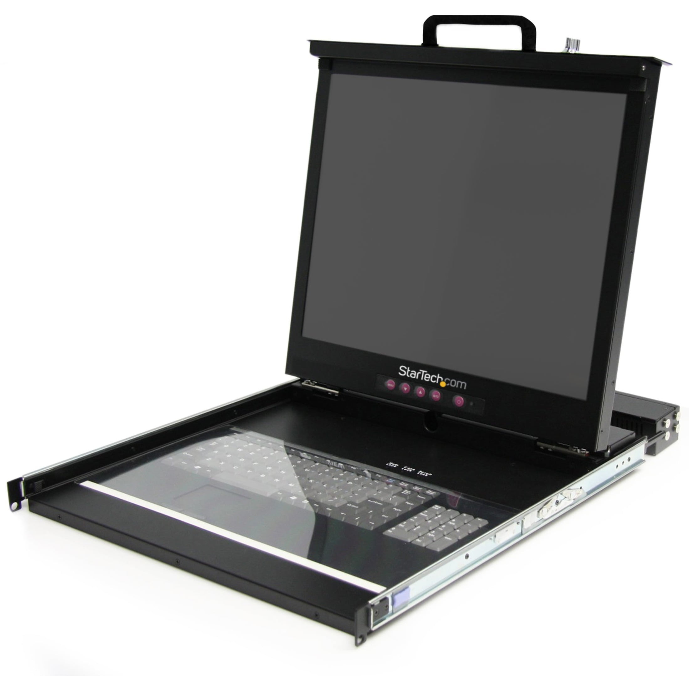 StarTech.com 1U 19" Rackmount LCD Rack Console w/ 16 Port KVM - Control up to 16 servers or KVM switches with this 1U rack-mountable LCD console - Server LCD - KVM Console - rackmount lcd -rack mount